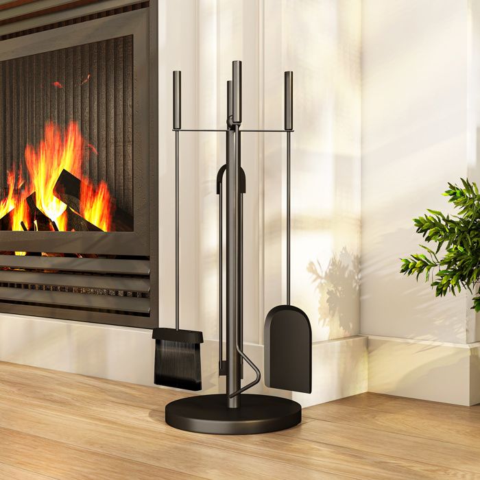 highsam Serviteur Cheminée, 5 Pièces Serviteur Poele a Bois Accessoire
