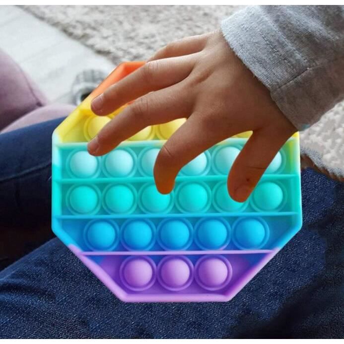 SHTUUYINGGidget Toys - Jouet sensoriel Bubble Fidget à bulles de grande  taille - Jouets anti-stress en silicone pour soulager l'anxiété et l'autisme,  Jeux de puzzle pour enfants et adultes (Bleu) 