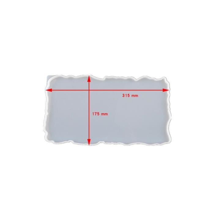 Moule Résine Epoxy Plateau Rectangulaire 30x20cm - Moule Silicone Pour Plateaux, Sous-Verres Et Décorations DIY