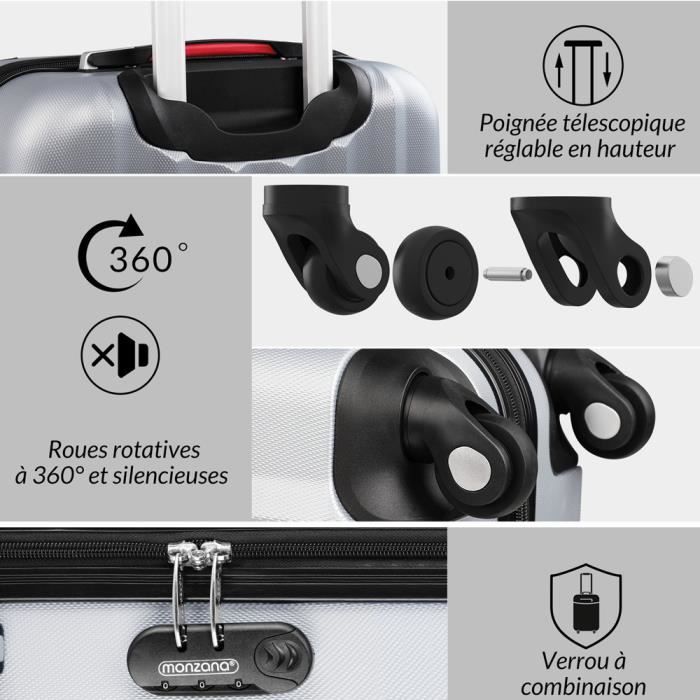 Set de 3 valises rigides en ABS Lulu Castagnette | Shopping