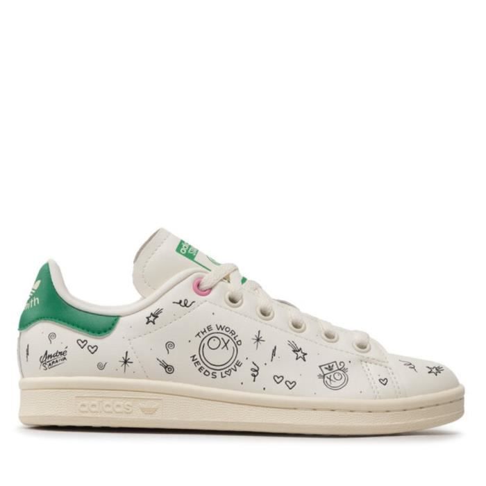 Chaussures ADIDAS Stan Smith J Creme Femme Adulte Cuir