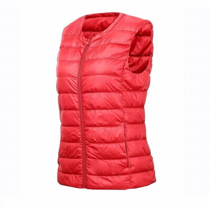 Doudoune sans manches femme Doudoune l g re col rond slim doudoune