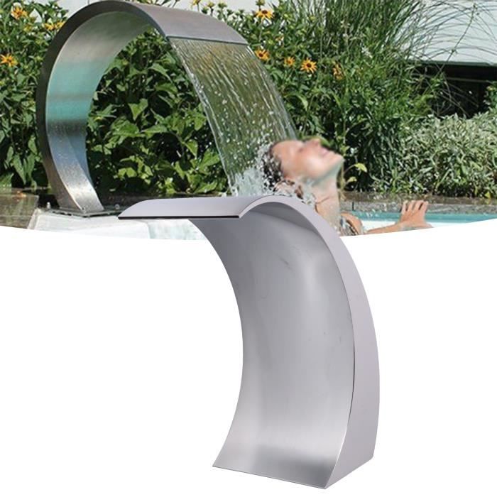 Fontaine Décorative Pour Piscine VEVOR - Cascade En Acier Inoxydable, Dimensions 20x40cm