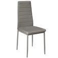 Lot de 4 chaises de salle à manger Gris - Yagewa - Contemporain - Design - Cuir - L 40 x P 39 x H 98 cm-2