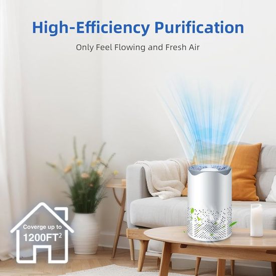Purificateur D'air, Purificateur D'air Intérieur, Filtration En Trois Etapes Compact Et Portable Elimine Fumee Et Les Odeurs 96571656