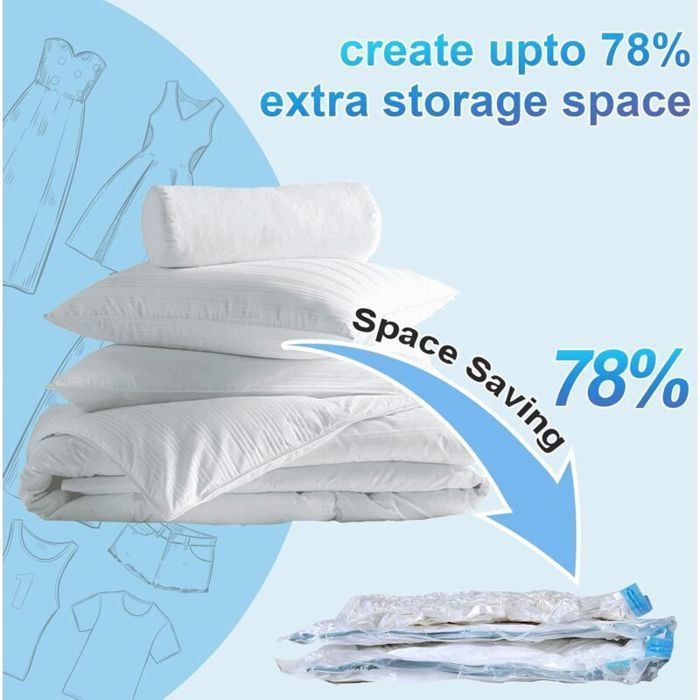 Sacs De Rangement Sous Vide Sac Sous Vide Vetement Aspirateur 10 Pièces