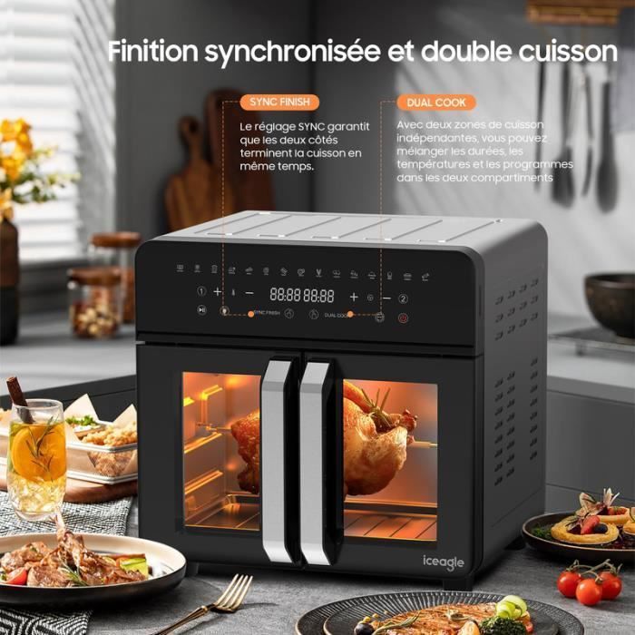 Double Friteuse à Air Verticale 11L– 7 Programmes - AIRFLOW 11