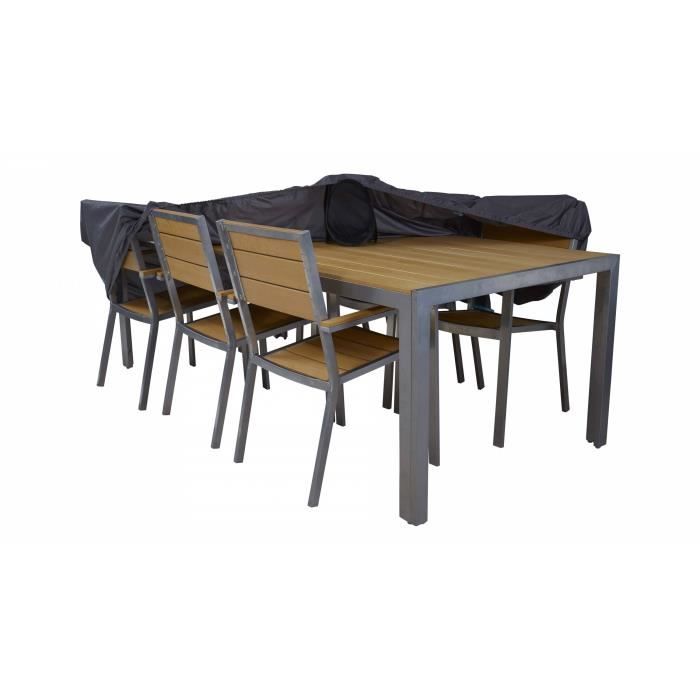 Housse de protection imperméable table de jardin rectangulaire, dimensions  240 x 130 cm - Cdiscount Jardin