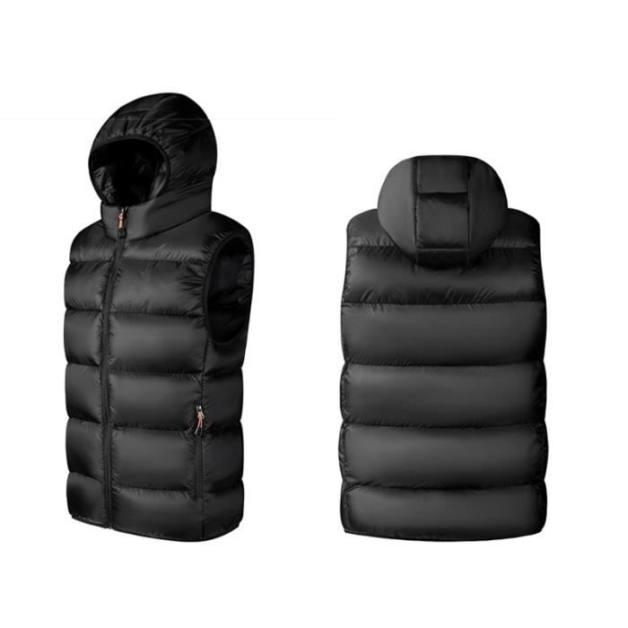 Doudoune Homme Doudoune Sans Manche Capuche Amovible Veste d