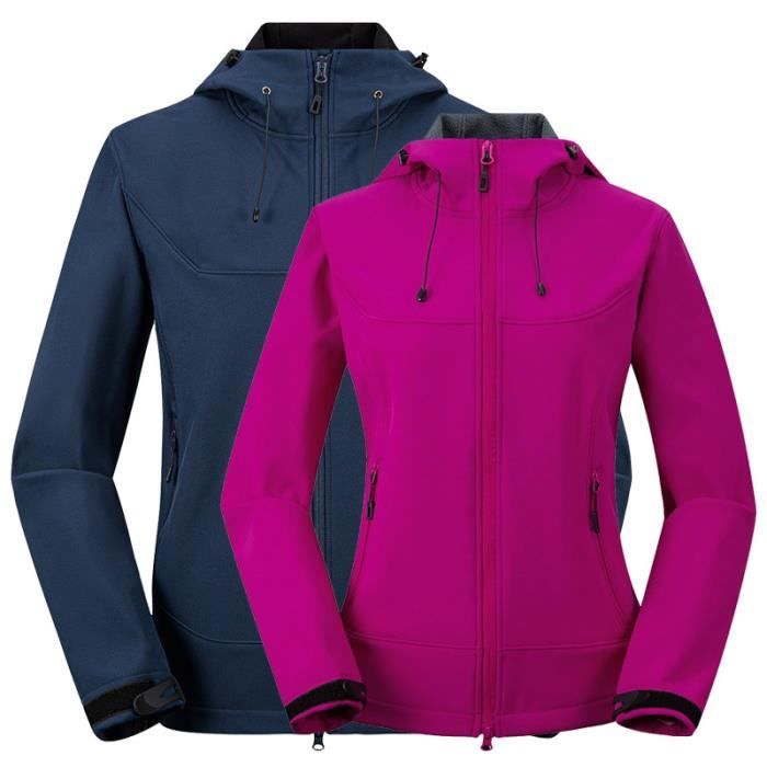 Veste Softshell Femme CMTOP - Imperméable, Coupe-vent, Doublure Polaire - Parfaite Pour Randonnée Et Mi-saison