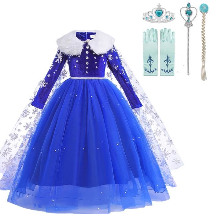 Déguisement Elsa pour enfants - FINDPITAYA - La Reine des Neiges - Bleu