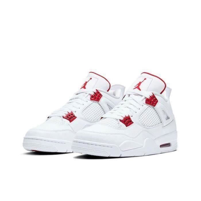 BASKET NIKE Air Jordan 4 Red Blanche et Rouge Blanc Cdiscount Chaussures