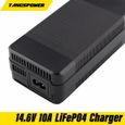 TANGSPOWER sortie 14.6V 10A pour 12V 10A Lifepo4 chargeur de batterie pinces Charge adaptateur cc entrée 100-240V avec Clips-3