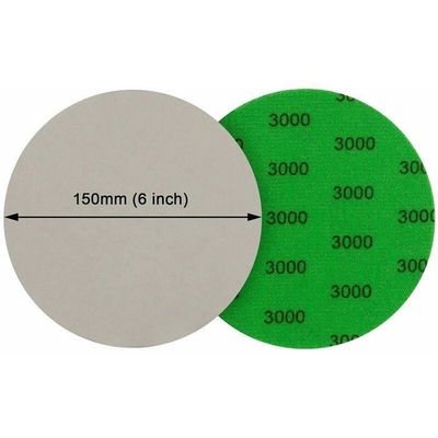 Lot De 25 Disques Abrasifs Ronds 150mm Grains 3000 à 10000 - Papier De Ponçage Humide Et Sec Pour Voiture Et Bois