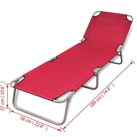 Chaise Longue - Atyhao - 60299 - Pliable - Dossier Réglable - Auvent