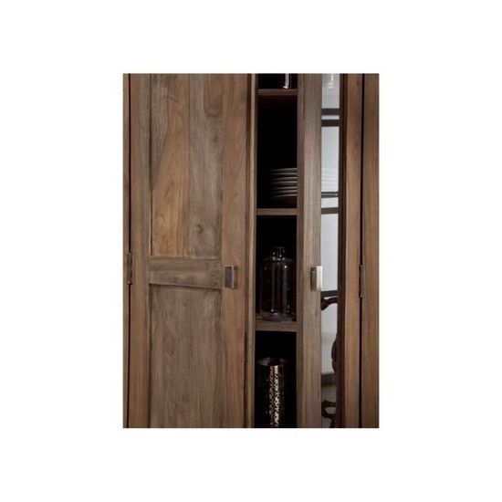 Armoire Avec Vitrine D Exposition Bois Massif De Sheesham