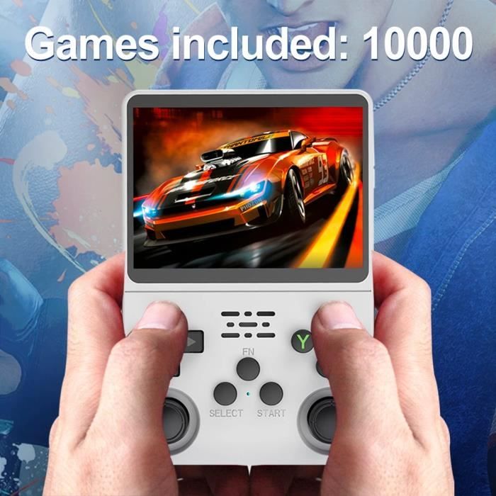 Console Retro Portable BINZHIGE R36S - Écran IPS 3.5", 64 Go, 15000+ Jeux Préinstallés - Linux, Noir Translucide