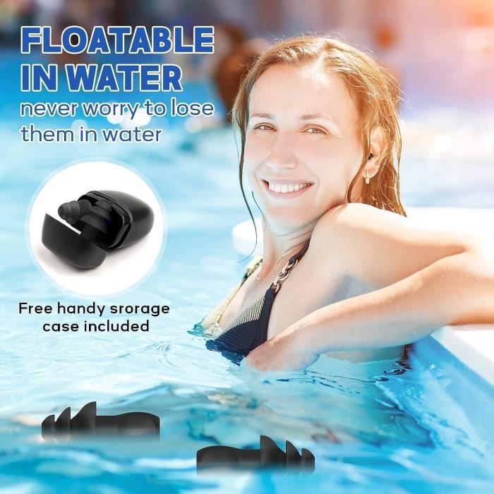 ProtectOhr - Lot De 2 Bouchons D'oreille Aqua Réutilisables En Silicone - Idéal Pour La Natation, La