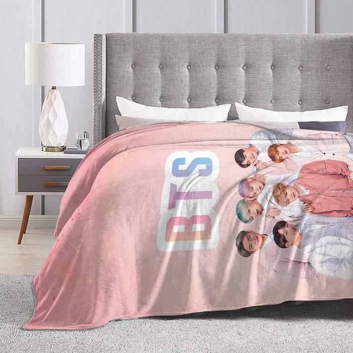 Couverture polaire BTS Army Micro ultra douce pour canapé ou lit