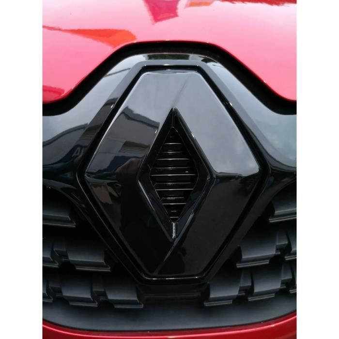 GLOSS BLACK badge logo COVERS for Renault Clio 5 20192021 front