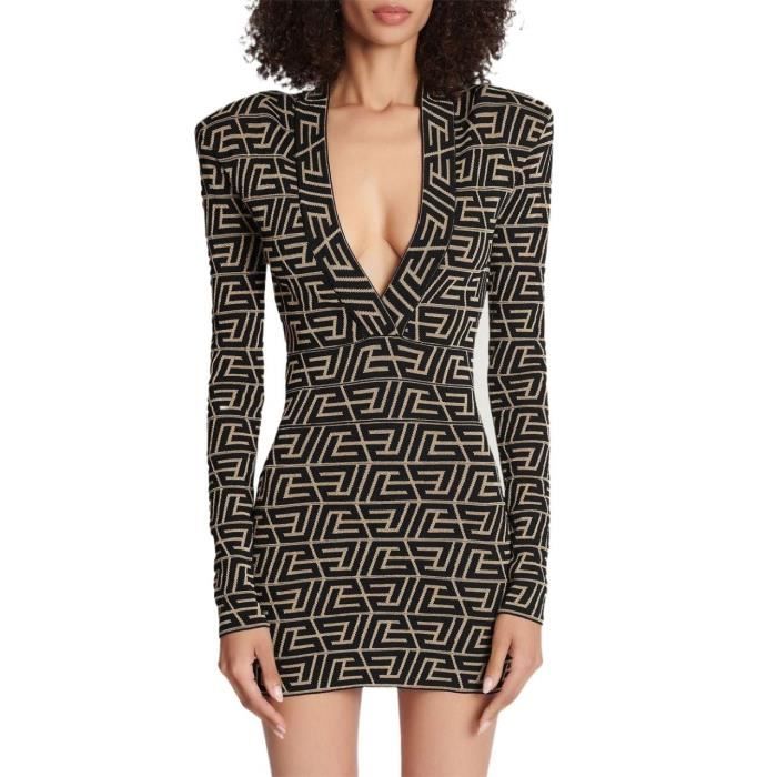 ROBE BALMAIN VISCOSE 54 POLYAMIDE 36 METAL 10 couleur OR SS23 code produit AF1R8050KD84IAC Or Cdiscount Pret a Porter