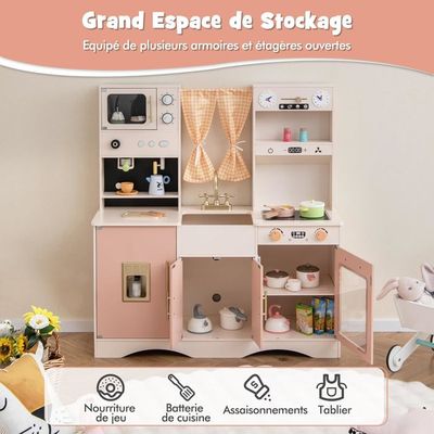 Chariot de Cuisine Extérieur avec Parasol, avec Accessoires Sucrés