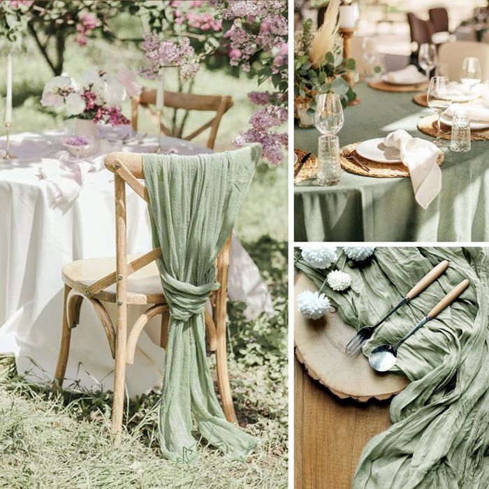 Lot De 12 Chemins De Table En Mousseline Transparente Fuchsia - 73,6 X 304,8 Cm, Idéal Mariage & Décoration événement