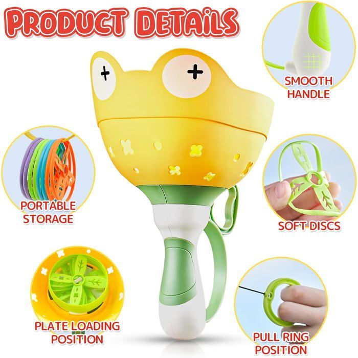 1 Ensemble Jouet à Hélice Corde à Tirer Jouets Volants Soucoupes Volantes Jouet Jouets d'Extérieur Jouet d'Entraînement Interactif Thème Sportif Cadeaux de Fête