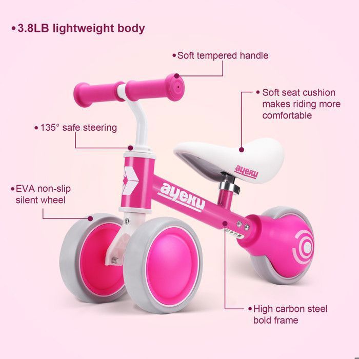 ZERONE vélo d'équilibre pour tout-petits Vélo D'équilibre pour Enfants