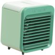 Climatiseur portable sans fil, 3 modes et vitesses de ventilation, avec réservoir d'eau de 200 ml, pour animaux de compagnie (vert)