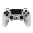 Blanc - Manette de jeu Bluetooth sans fil pour PS4, adaptée à la console PS4, Slim, Pro, manette PC, console-0