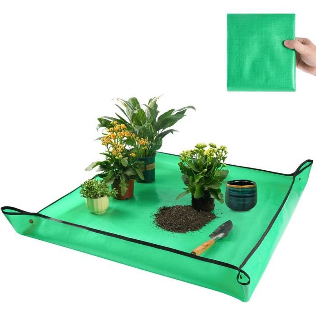 2 Tapis De Rempotage 100x100 Cm - Imperméable Et Pliable - Pour Jardinage Intérieur - Protection Sol Et Meuble