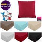 BONA REVA Taie d'oreiller carré 65x65 cm 57 fils 100%coton france ecru