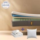 EMMA | Pack Original 90x200 | Matelas Mémoire de Forme | Confort Optimal N°1 en France | Oreiller Nuage Essentiel + Couette Nuage