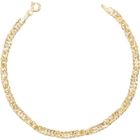 Bracelet Femme Or Jaune Véritable - Maille Singapour - L'ATELIER D'AZUR - 18cm - Adulte - Doré - Femme
