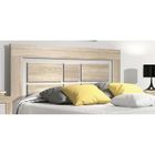 PEGANE Tête de lit avec pieds coloris Chêne cambrian, blanc - Longueur 160 x Profondeur 3,8 x Hauteur 120 cm