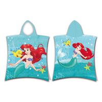 Disney - Poncho de douche avec capuche en coton "La Petite Sirène : Ariel" - Multicolore - 50 x 115 cm