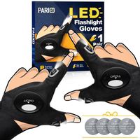 Gants LED avec lumières étanches - Gants de Lampe de Poche à LED Gants Lumineux pour Adultes Pour le vélo, la pêche, la réparation