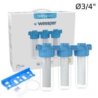 Wessper Système de filtration d'eau à 3 niveaux TripleMax pour tube de 3/4''.