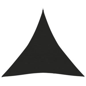 VOILE D'OMBRAGE Voile d'ombrage triangulaire PEHD noir 160 g/m² - AKOZON - 5x5x5 m - Résistant aux UV et à la moisissure