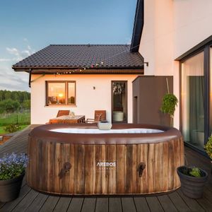 SPA COMPLET - KIT SPA AREBOS Spa Gonflable | 190x120 cm Ovale | 2 Person