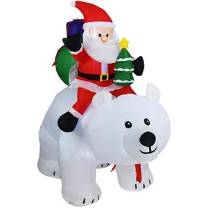 CANVAS - Décoration de Noël Ours polaire décoratif assis en résine, blanc,  9 po