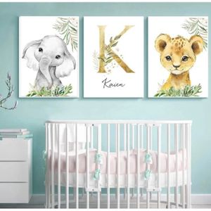 Décoration Murale Grue Bébé En Bois - Crane Baby Girafe - Safari Chambre Enfant