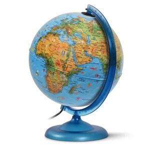 GLOBE TERRESTRE Globe lumineux KID, bleu, 250 mm, texte francais