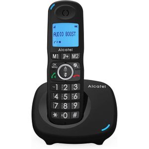 Téléphone fixe XL 595 B Noir,  téléphone pour senior avec blocage