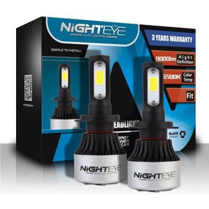 PHARES - OPTIQUES NIGHTEYE Voiture Ampoules LED Phare - H7 72w 9000L