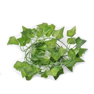 FLEUR ARTIFICIELLE 1 PCS - Fausse plante de lierre artificielle en soie, feuille verte, pour Festival, fête de mariage, décorati