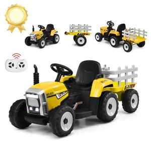 Tracteur Électrique Enfant - DREAMADE - Bras à Angle Réglable - Jaune -  Charge Max 30kg - Cdiscount Jeux - Jouets