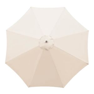 TOILE DE PARASOL Parasol d'extérieur imperméable - FUROKOY - Toile d'ombrage pour parapluie de 3m - Blanc - Garantie 2 ans