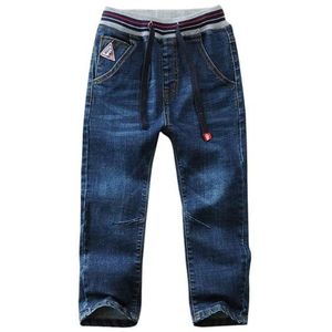 JEANS Jeans Coupe Droite Garçon Denim Pantalon Cordon de Serrage Ceinture Pantalon Enfant 2-13 Ans